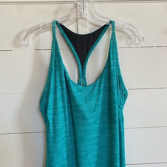 PrAna Opal Dress Racerback A-line w/Shelf Bra UPF Aquamarine Teal Size Large - Picture 11 of 14